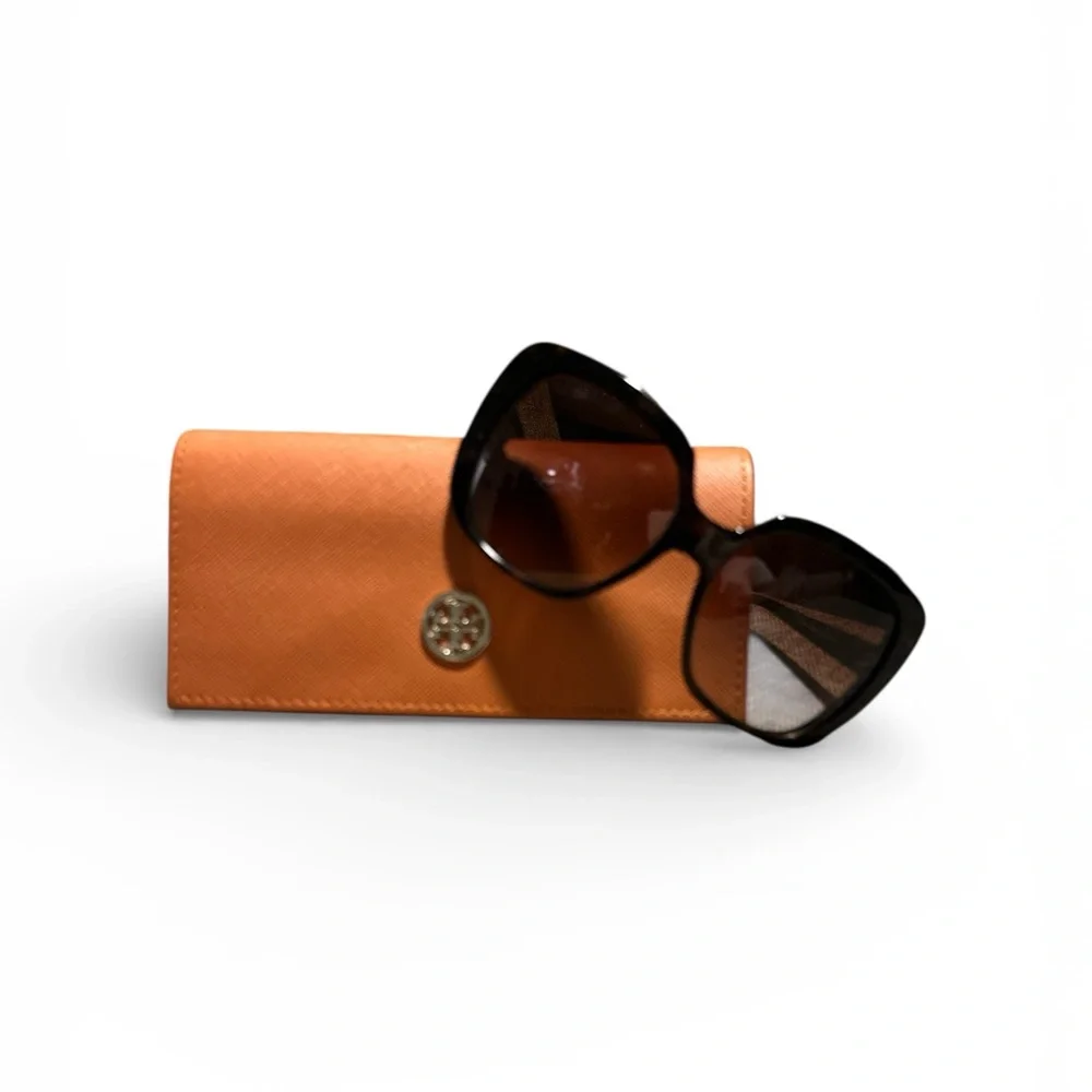 Tory Burch Vintage Black Sunglasses with Orange Case